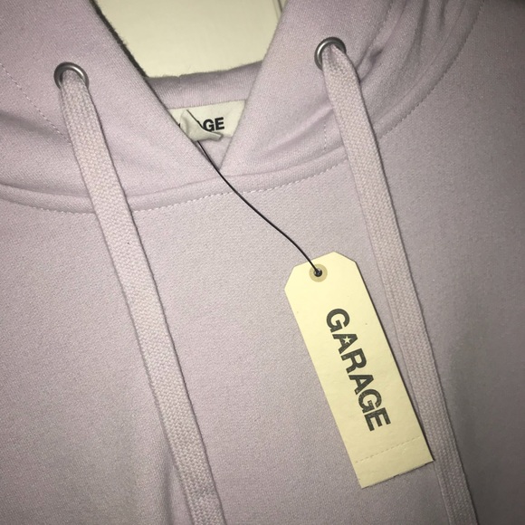 Garage Light Purple Cropped Hoodie - Picture 4 of 4